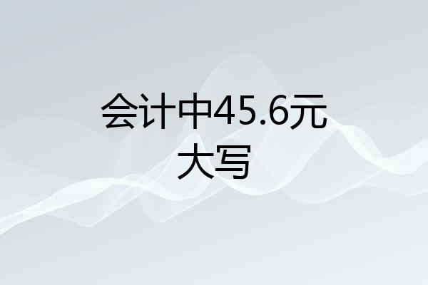 会计中45.6元大写
