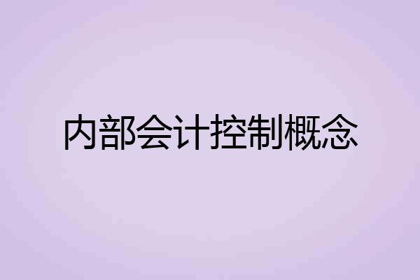 内部会计控制概念