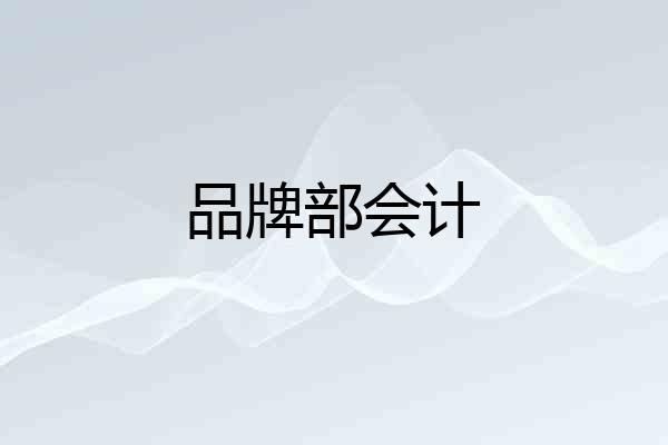 品牌部会计