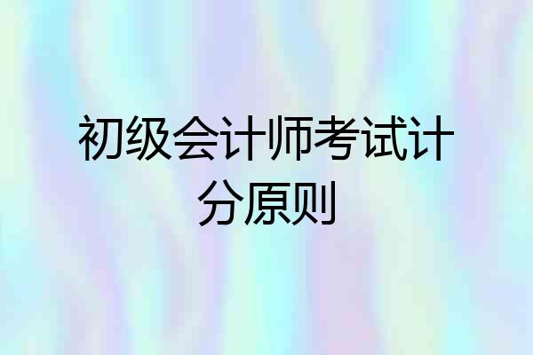 初级会计师考试计分原则