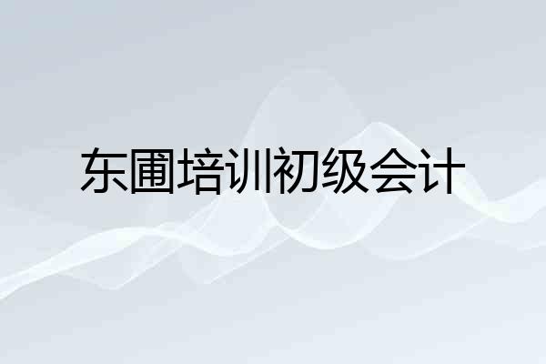 东圃培训初级会计