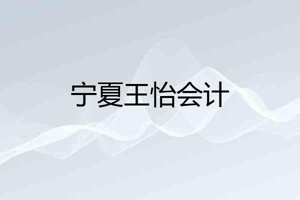 宁夏王怡会计