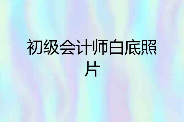 初级会计师白底照片