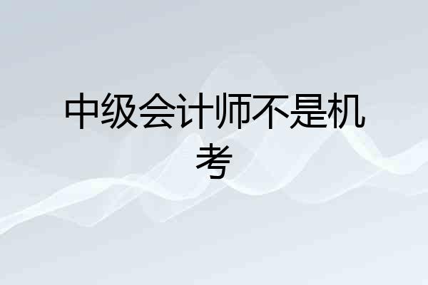 中级会计师不是机考