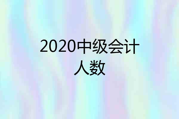 2020中级会计人数