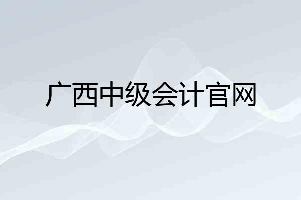 广西中级会计官网