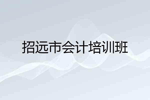 招远市会计培训班