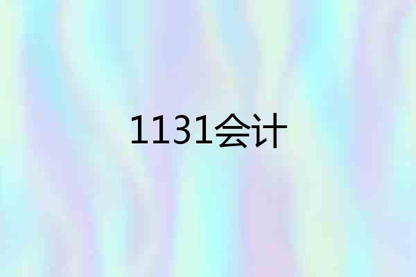 1131会计