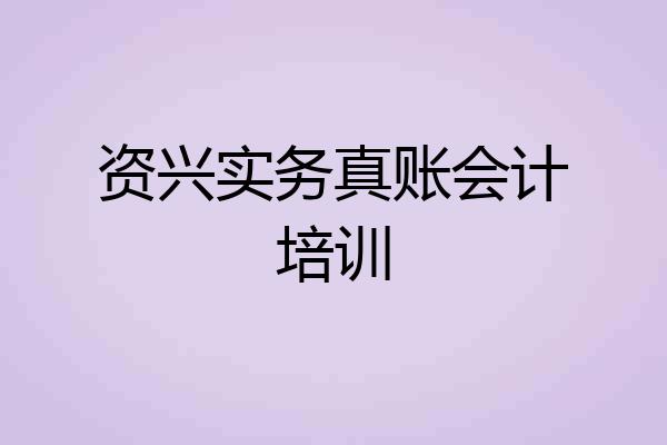 资兴实务真账会计培训