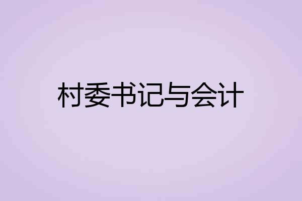 村委书记与会计