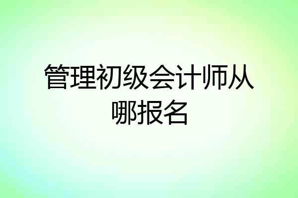 管理初级会计师从哪报名