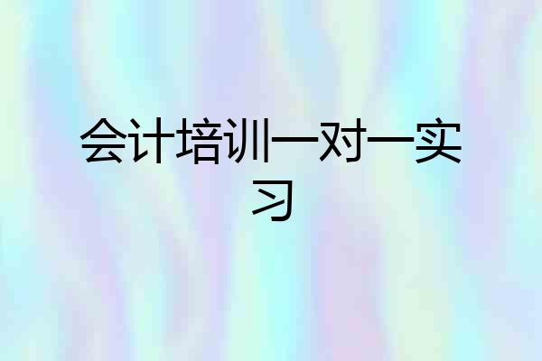 会计培训一对一实习
