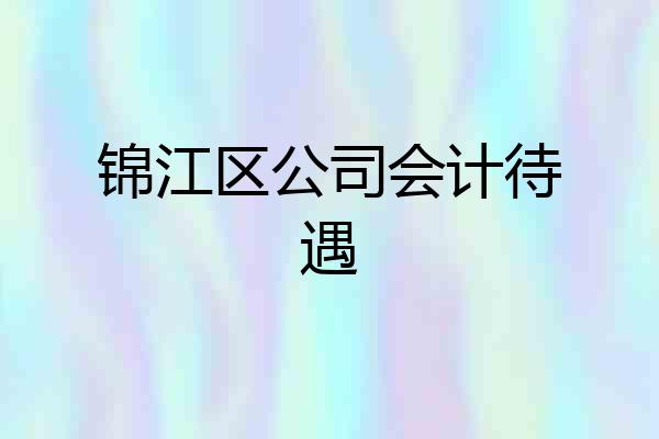 锦江区公司会计待遇