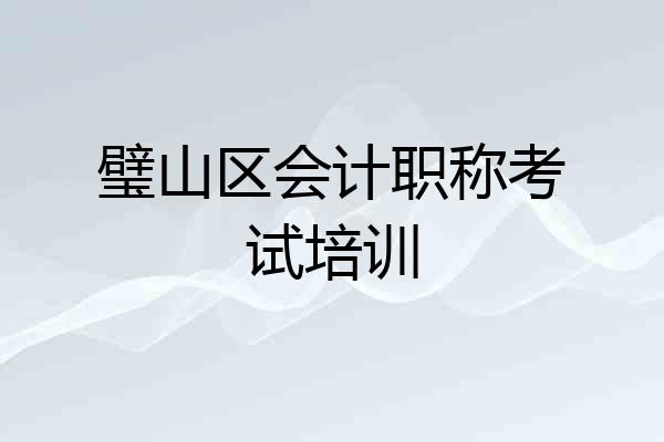 璧山区会计职称考试培训