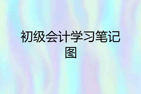 初级会计学习笔记图