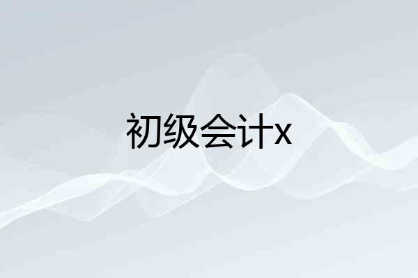 初级会计x