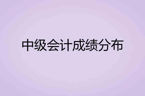 中级会计成绩分布