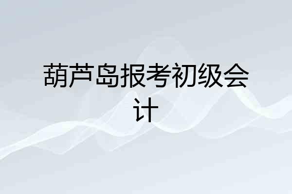 葫芦岛报考初级会计