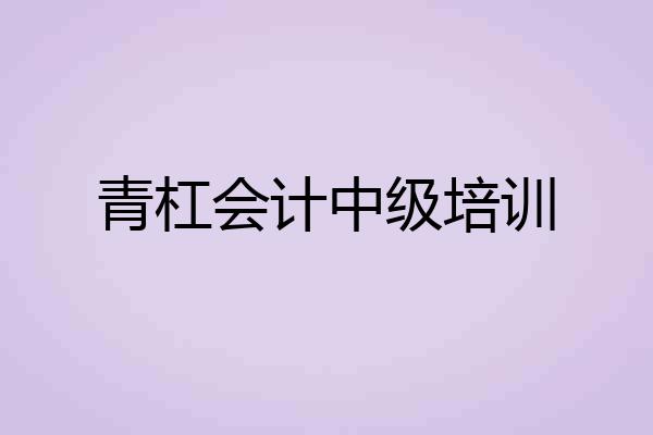 青杠会计中级培训