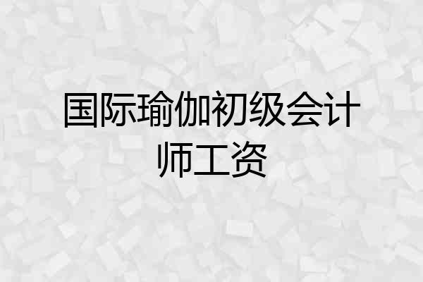 国际瑜伽初级会计师工资