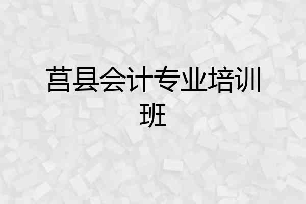 莒县会计专业培训班