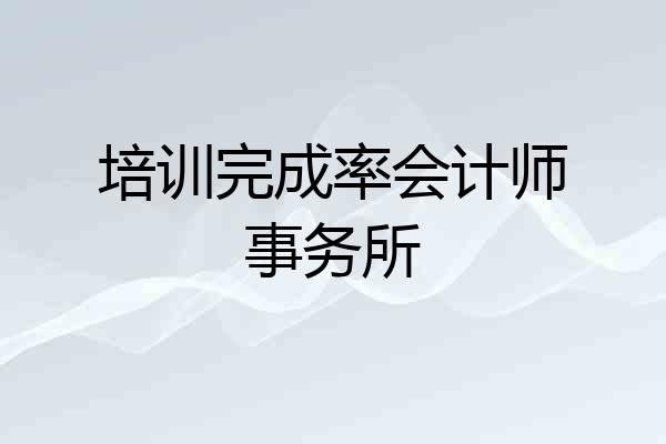 培训完成率会计师事务所