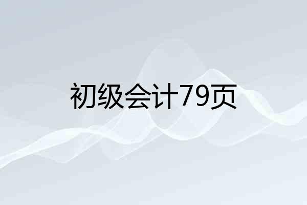 初级会计79页