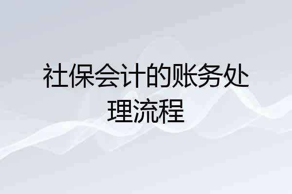 社保会计的账务处理流程