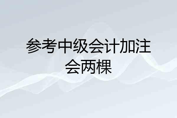 参考中级会计加注会两棵