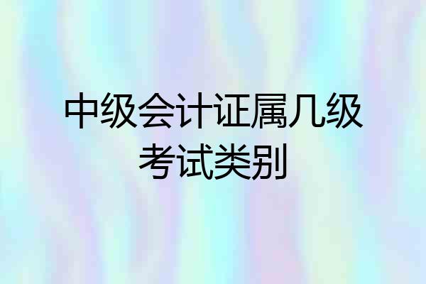 中级会计证属几级考试类别