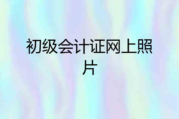 初级会计证网上照片