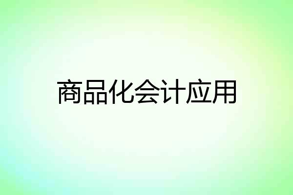 商品化会计应用