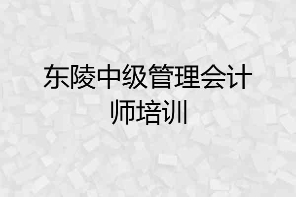 东陵中级管理会计师培训