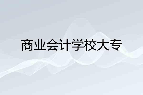 商业会计学校大专