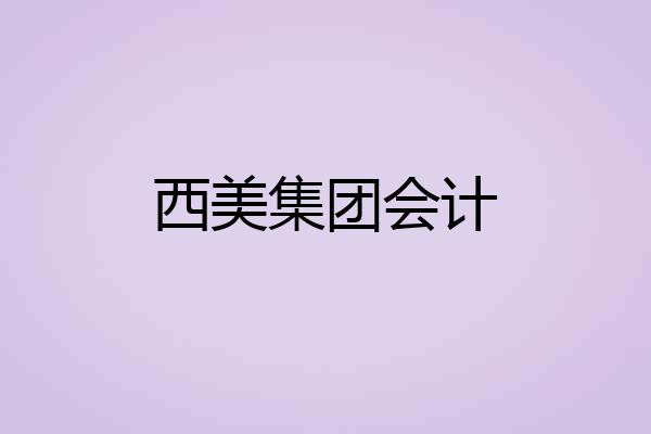 西美集团会计