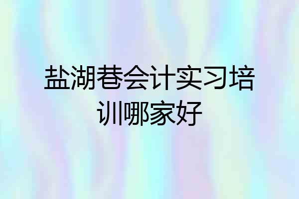 盐湖巷会计实习培训哪家好