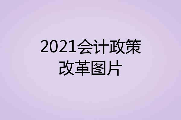 2021会计政策改革图片