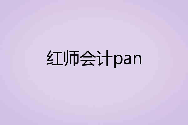 红师会计pan