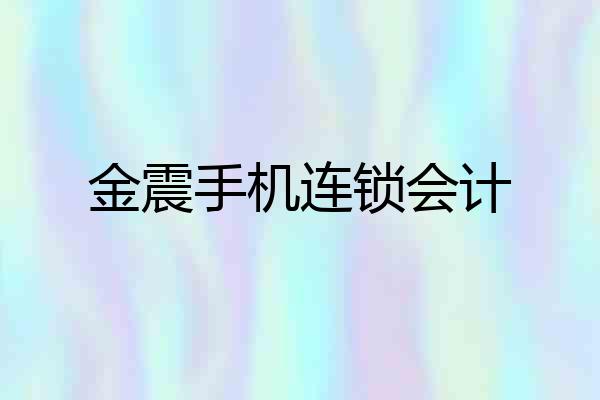 金震手机连锁会计