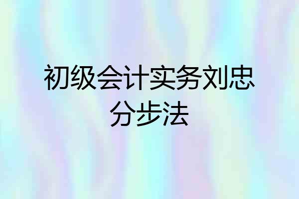 初级会计实务刘忠分步法