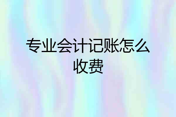 专业会计记账怎么收费