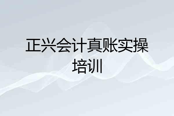 正兴会计真账实操培训
