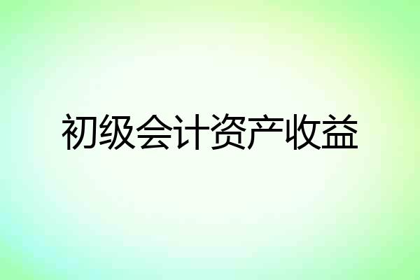 初级会计资产收益