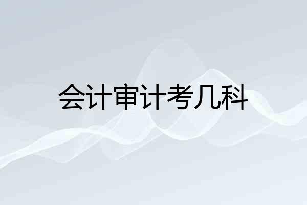 会计审计考几科