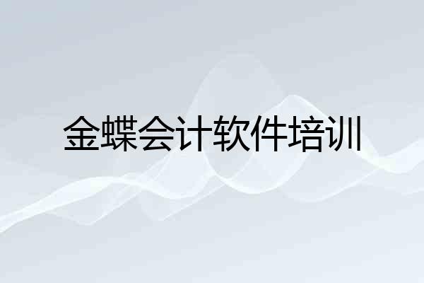 金蝶会计软件培训
