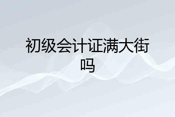 初级会计证满大街吗