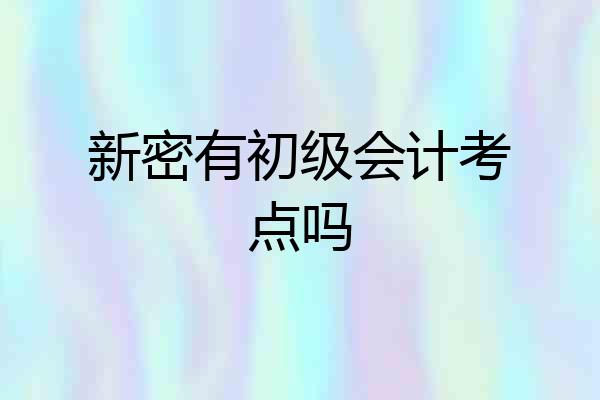 新密有初级会计考点吗