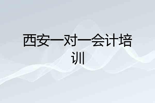 西安一对一会计培训
