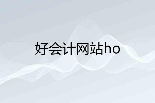 好会计网站ho
