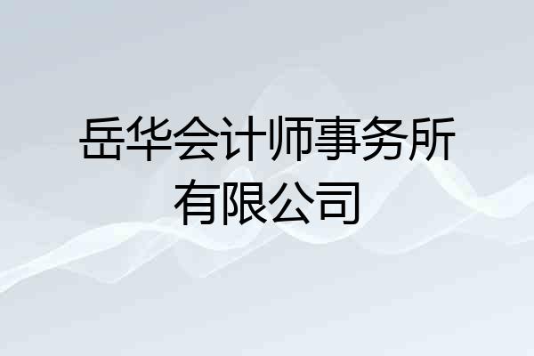 岳华会计师事务所有限公司